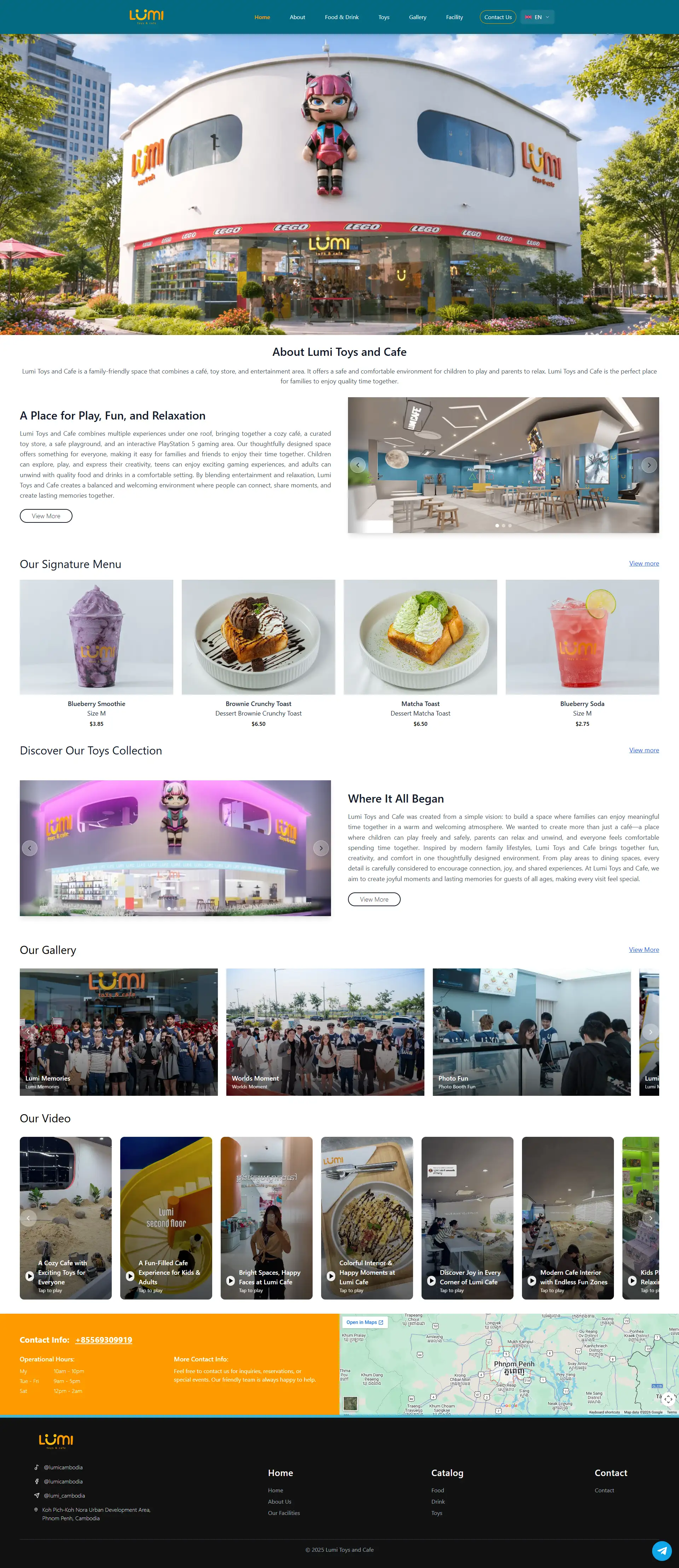 Desktop View Lumi Cafe